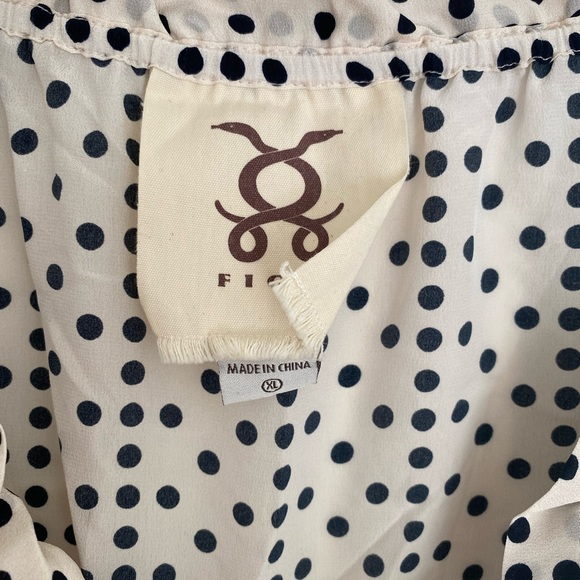 Gorgeous Figue black and white polka dot silk top in excellent condition - Picture 2 of 8